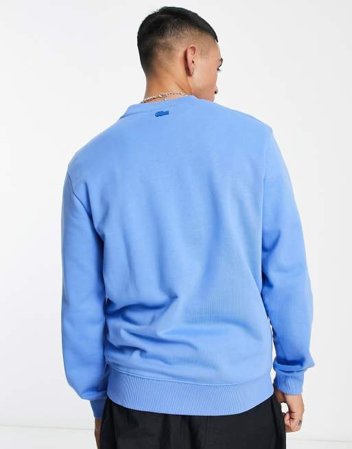 Lacoste x stranger Things - Blå sweatshirt med frontgrafik, 4 af 4