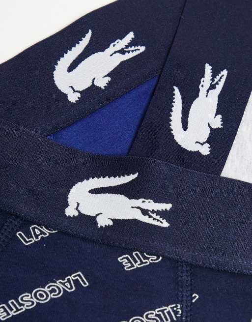 Lacoste – Zestaw 3 par bokserek w kolorach granatowym i szarym, 4 z 4