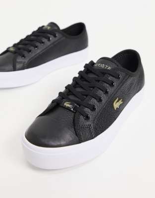 lacoste ziane black leather