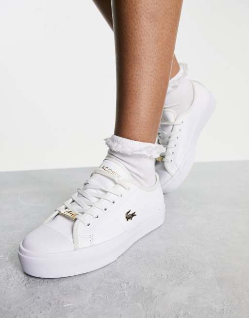 Lacoste Ziane Grand flatform sneakers in white ASOS