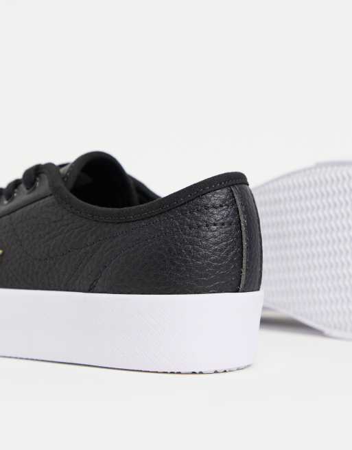 Lacoste ziane black leather best sale