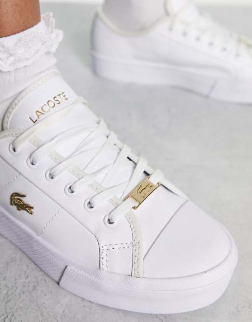 Lacoste - Ziane Grand - Hvide flatform-sneakers, 4 af 4