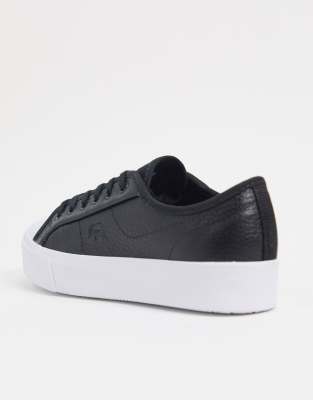 lacoste ziane leather trainers in white
