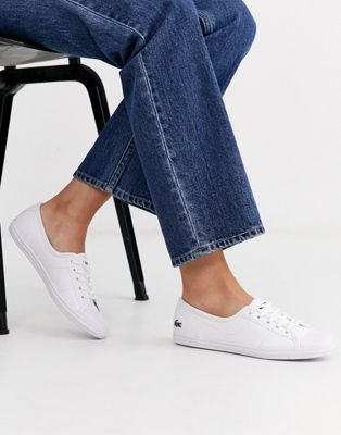Lacoste Ziane leather sneakers in white 