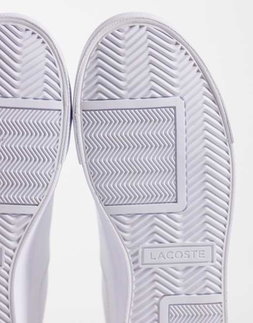 Lacoste Ziane logo leather chunky trainers in white, 5 of 5