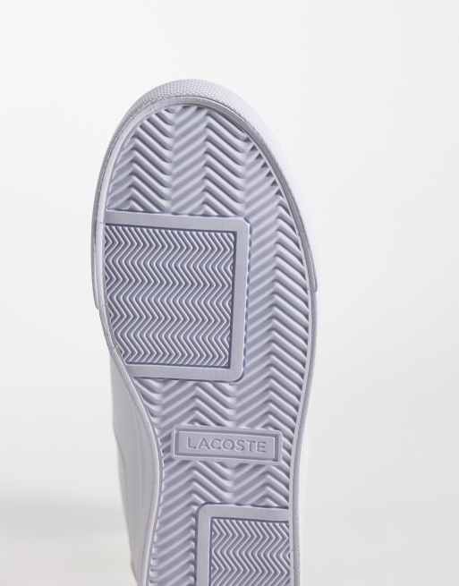 Lacoste ziane platform trainer in white and cream, 5 of 5