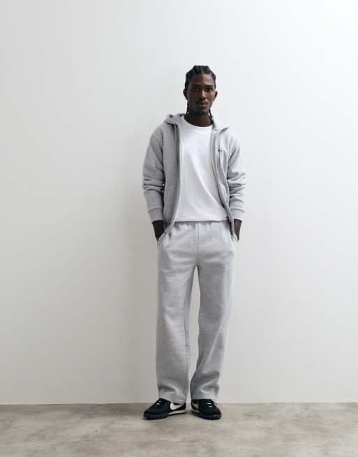 Lacoste zip front logo hoodie in grey, 3 of 5