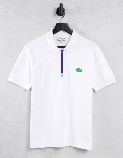 Lacoste zip store neck polo