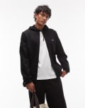 [Lacoste] Lacoste zip through hoodie in black Chest 32-34 BLACK