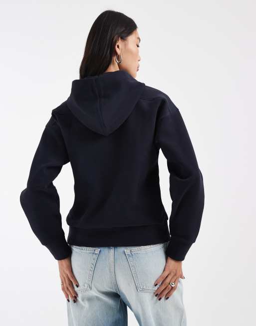 Lacoste zip through hoodie in navy, 4 of 4