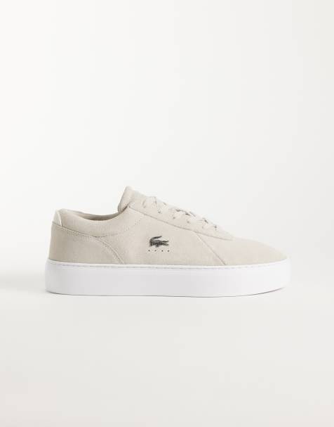 Lacsote court set suede look sneaker in off white - view 1