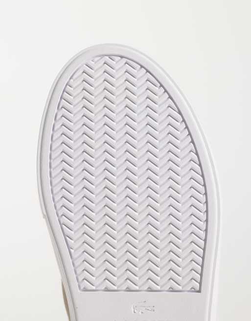 Lacsote court set suede look trainer in off white, 4 of 5