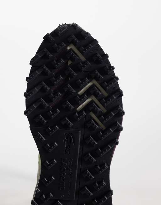 Lacsote Elite Active suede detail sneakers in dark grey and light khaki, 5 of 5