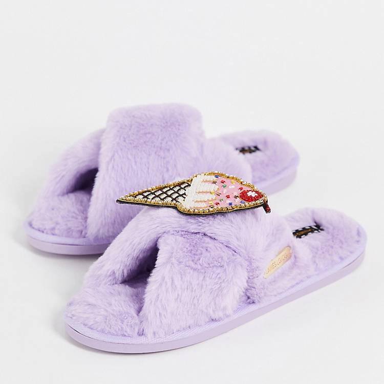 Pantofole lilla con spilla rimovibile a forma di gelato Asos Donna Abbigliamento Abbigliamento per la notte Loungewear 