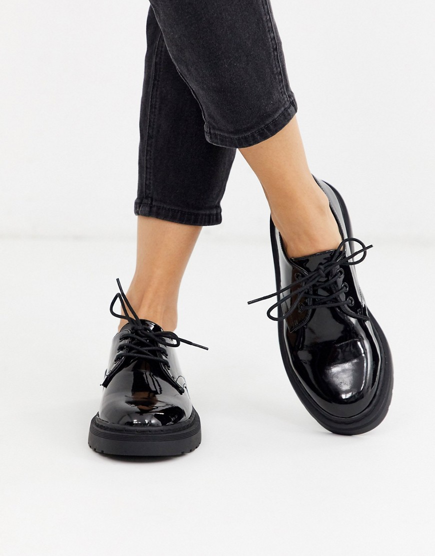 фото Лакированные туфли на шнуровке miss selfridge-черный
