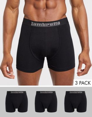 Lambretta 3 Pack Elasticated Boxer Shorts  Mens Size 