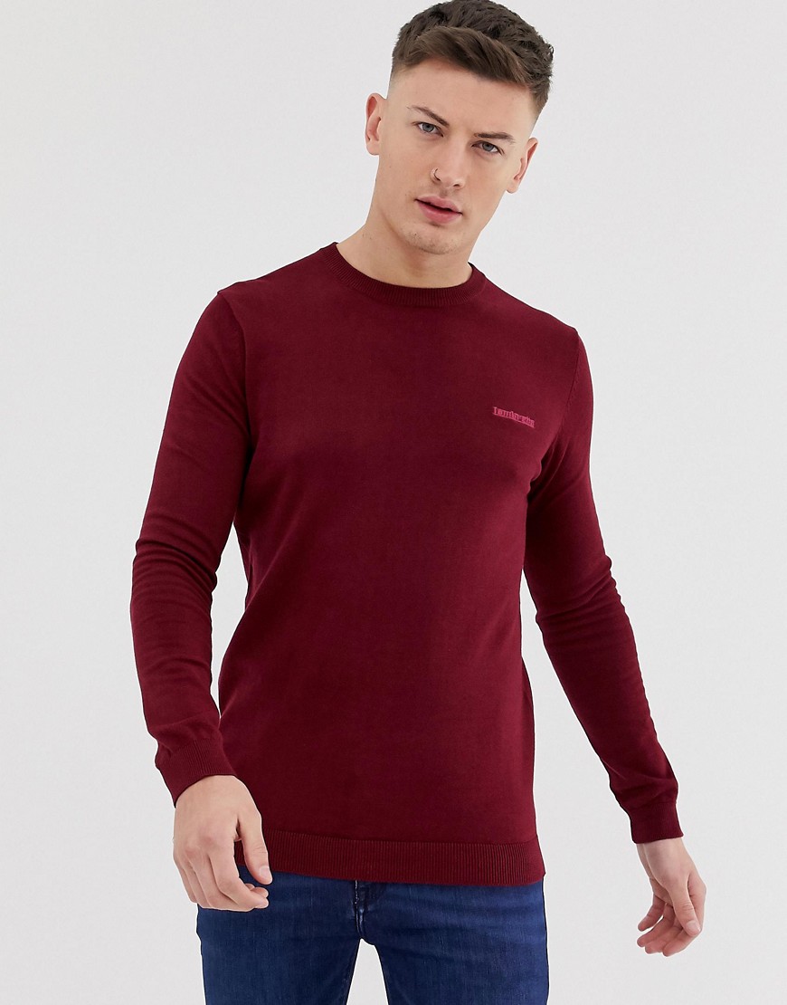 Lambretta knitted jumper in 100% cotton-Red