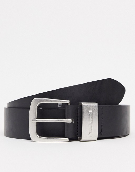 Lambretta leather belt in black