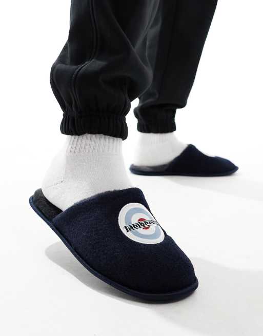 Lambretta - Pantofole classiche blu navy con logo