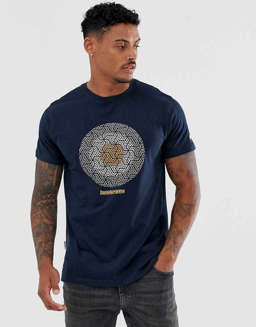 Lambretta - T-shirt con bersaglio-Navy