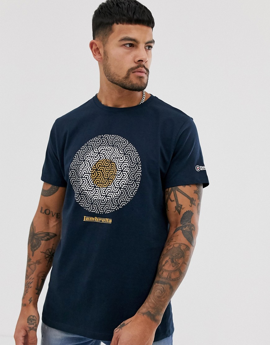 Lambretta - T-shirt con fettucce-Navy