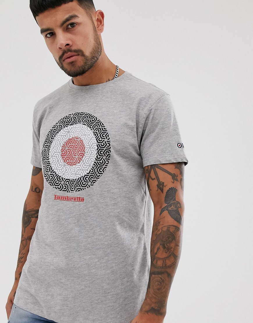 Lambretta target t-shirt-Grey