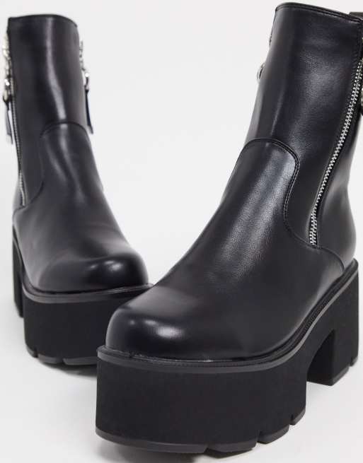 Lamoda black chunky ankle clearance boots