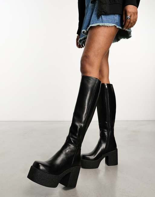 Lamoda Called Out Knee Boots In Black Asos 