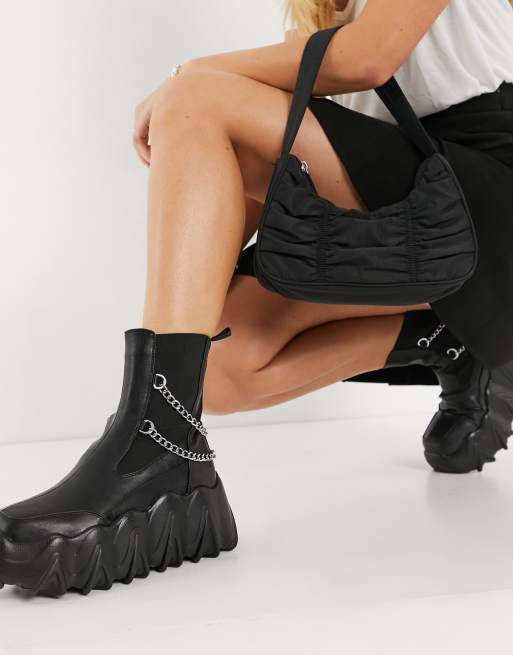 ladies flatform boots