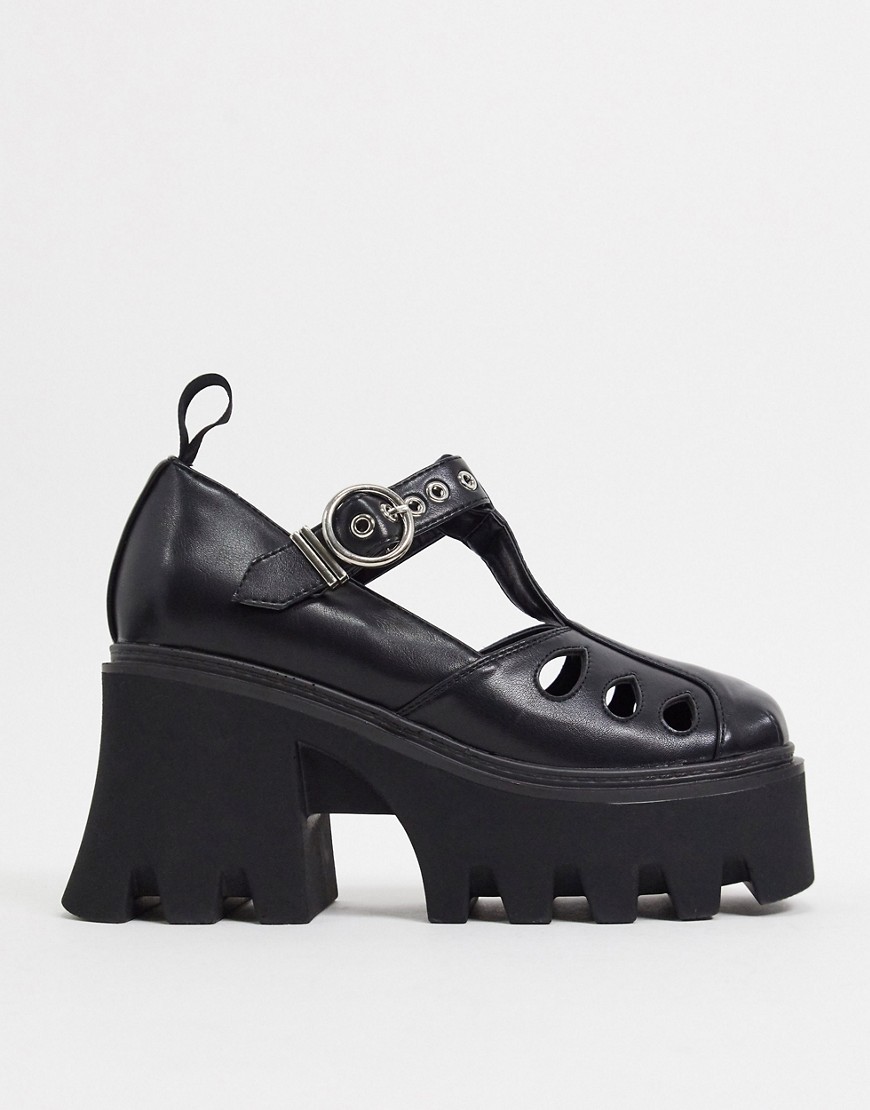 Lamoda Chunky Mary-jane Shoes In Black
