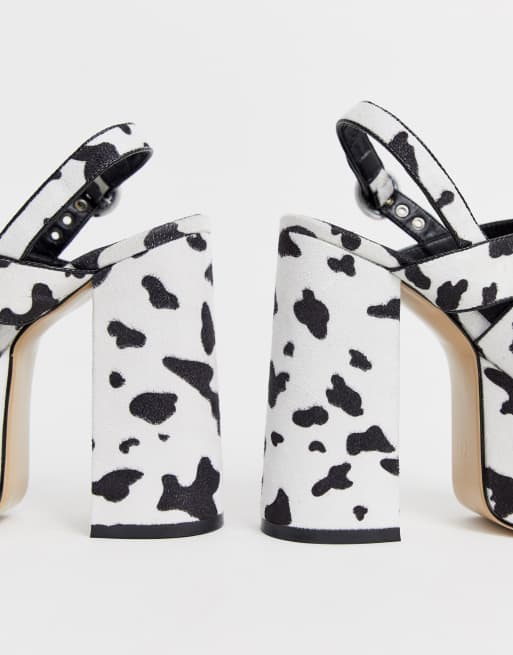 Lamoda cow print platform sandals new arrivals