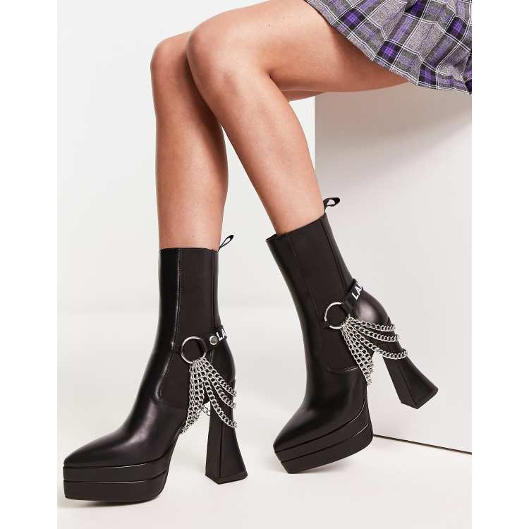 Black boots sale with chains