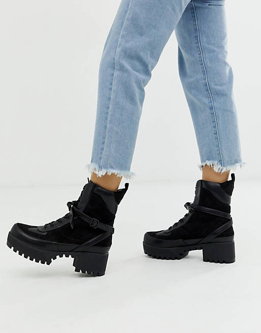 Lamoda Decline chunky boots in black | ASOS