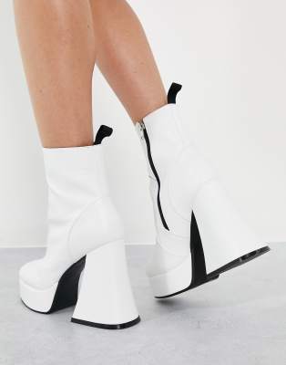 lamoda white platform heels