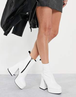 lamoda white platform heels