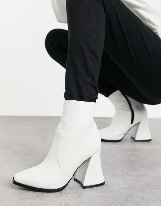 square toe platform ankle boots