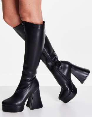 flared heel boots