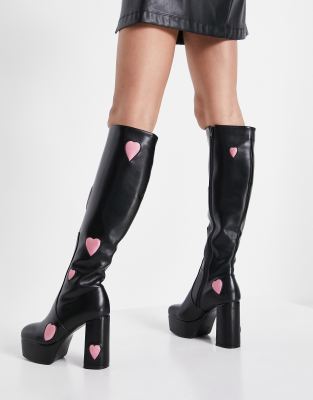 candyfloss love platform boots