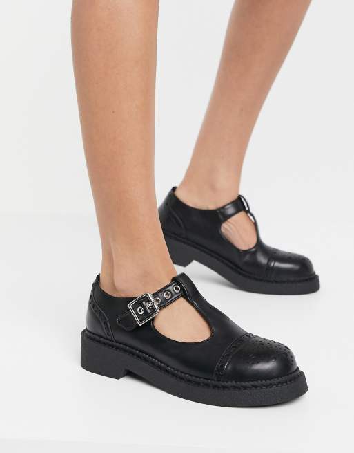 Lamoda Mary Jane flat shoes in black ASOS