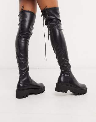 Lamoda over the knee pull on boots in 