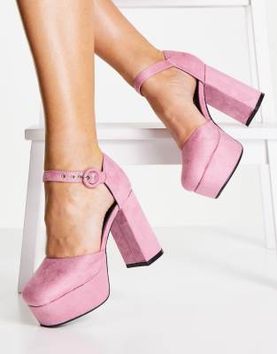light pink platform heels