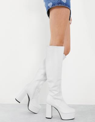 lamoda white platform boots