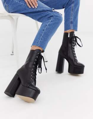 platform lace up boots