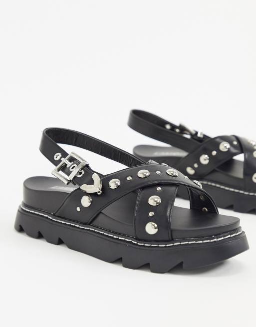 Studded store chunky sandals