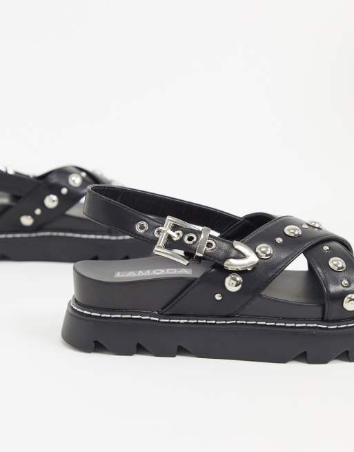 Studded 2024 chunky sandals