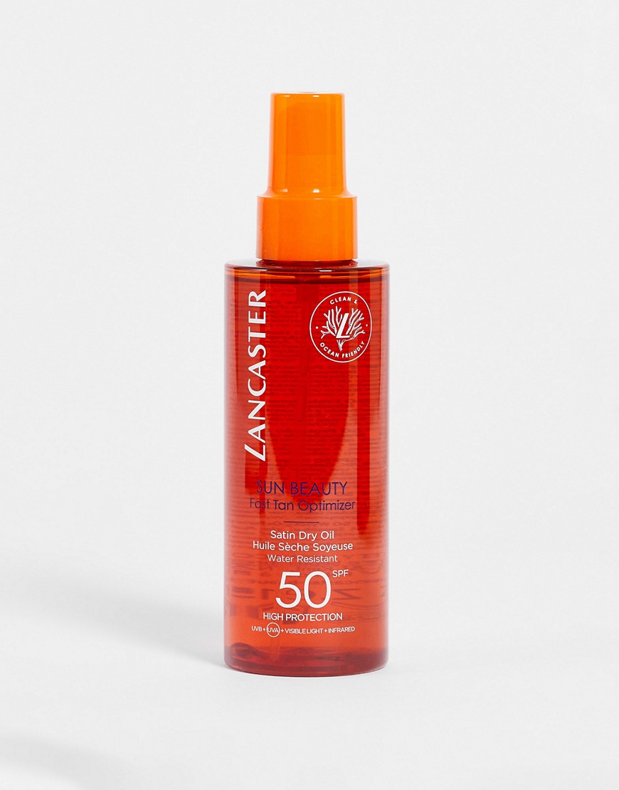 Lancaster Sun Beauty Fast Tan Optimizer Satin Dry Oil SPF50 150ml-No colour