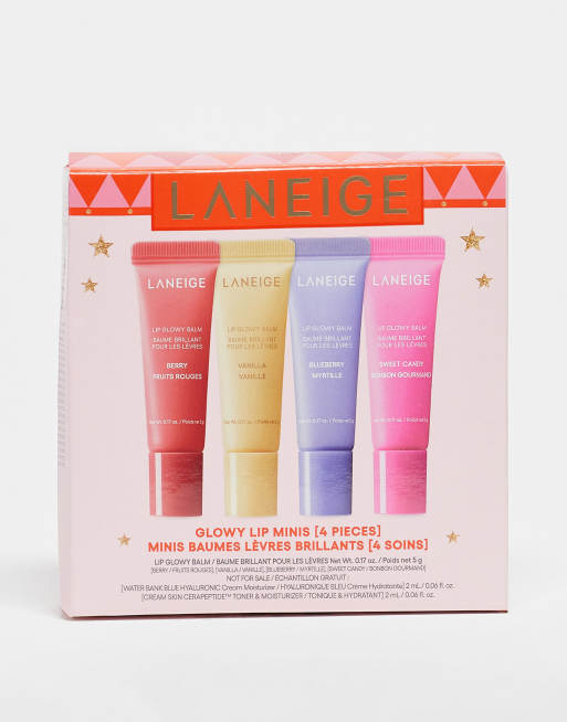 LANEIGE Mini Lip Glowy Balm Holiday Set (Berry, Blueberry, Mango, Gummy bear)