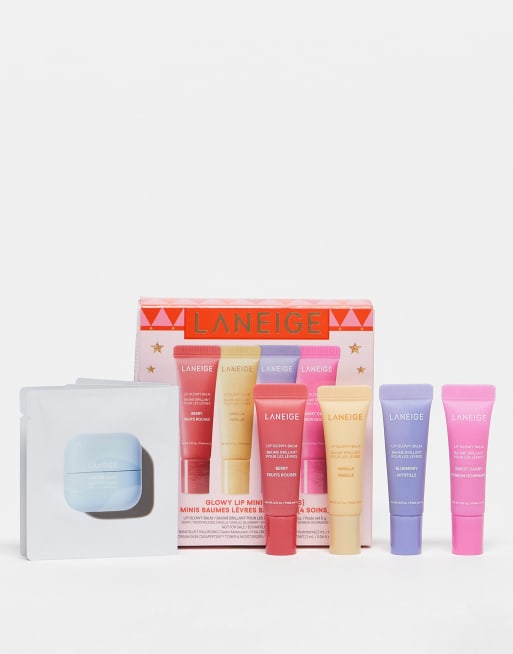 LANEIGE Mini Lip Glowy Balm Holiday Set (Berry, Blueberry, Mango, Gummy bear)