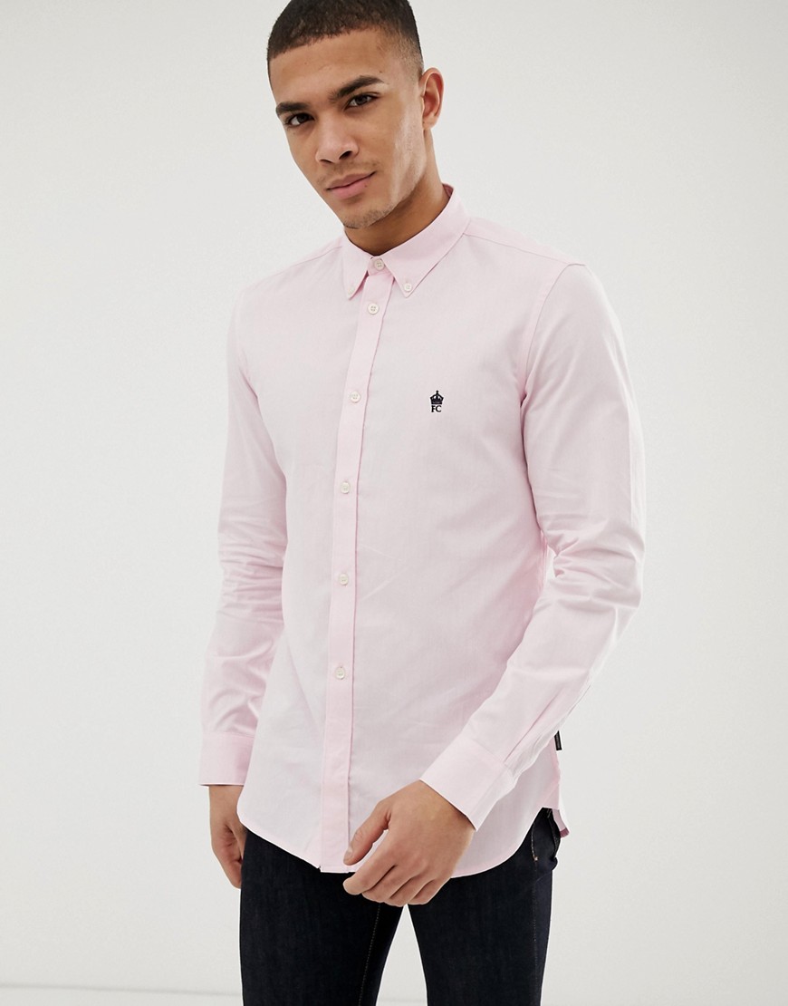 Langærmet oxford-skjorte fra French Connection-Pink