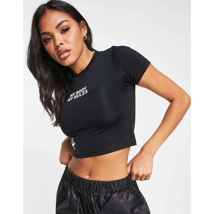 トップス Women's SCRIPT LOGO CROPPED L/S TEE 71QWeakSV9L._AC_SY350_QL65_.jpg